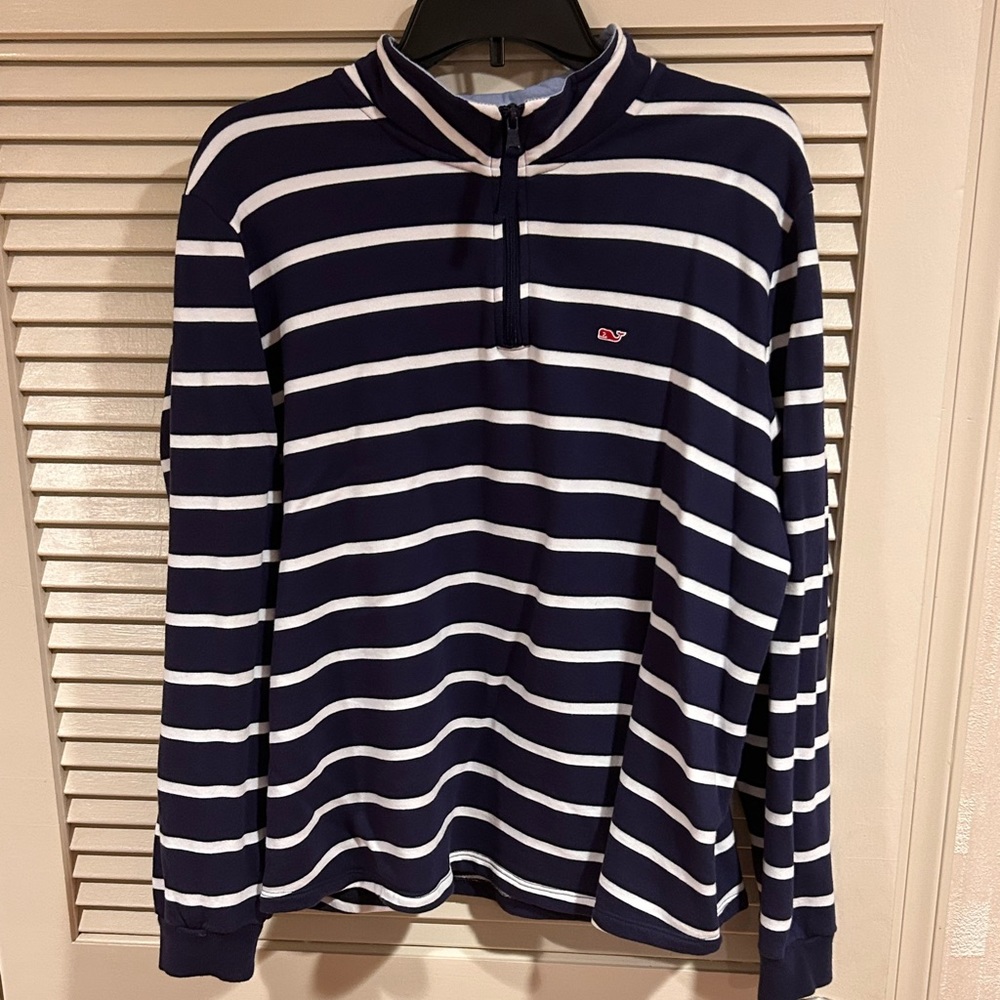 Vineyard Vines Long Sleeve Shirt X-Large Blue and White Stripes